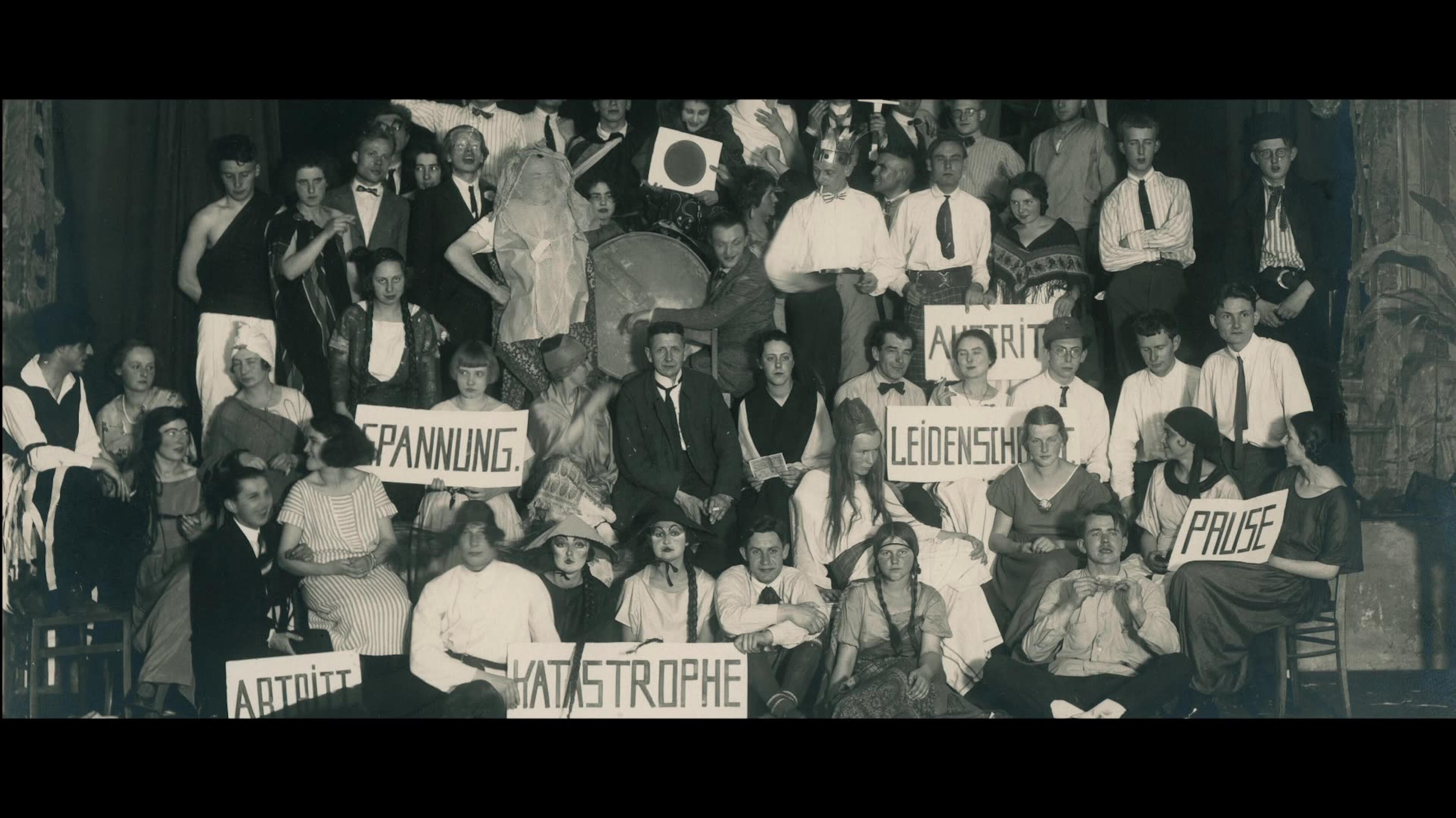 Still 05 Archival performance image — gestures from the Bauhaus past resurfacing in fragments.